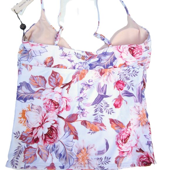 Nanette Lepore NEW Size 8 Top Tankini Two Piece Multicolor Floral Swim Suit - Picture 3 of 15